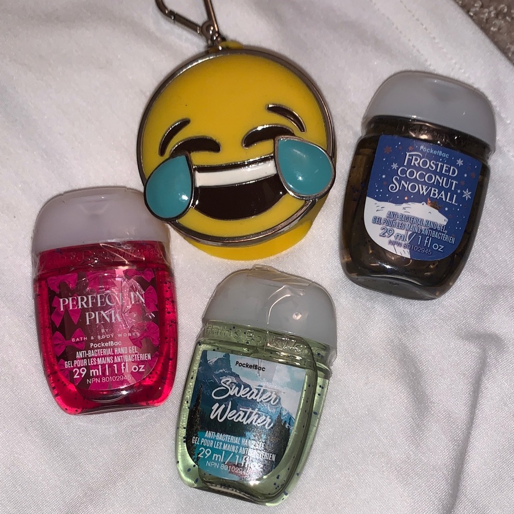 Emoji Keychain with PocketBac Hand Sanitizers